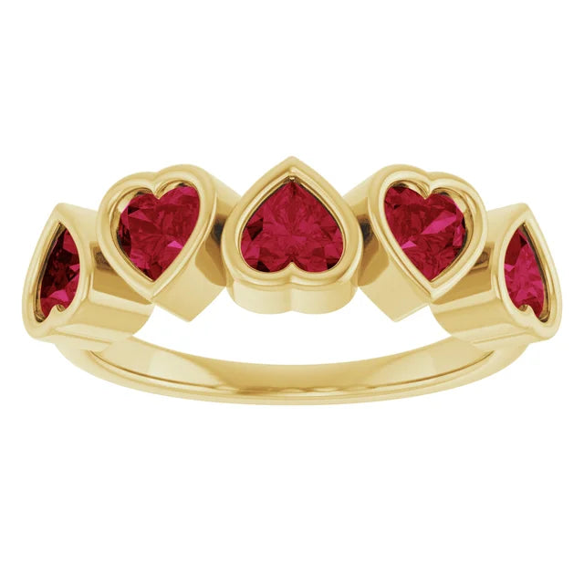 14K Gold Natural Mozambique Garnet Ring