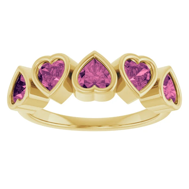 14K Gold Natural Pink Tourmaline Ring