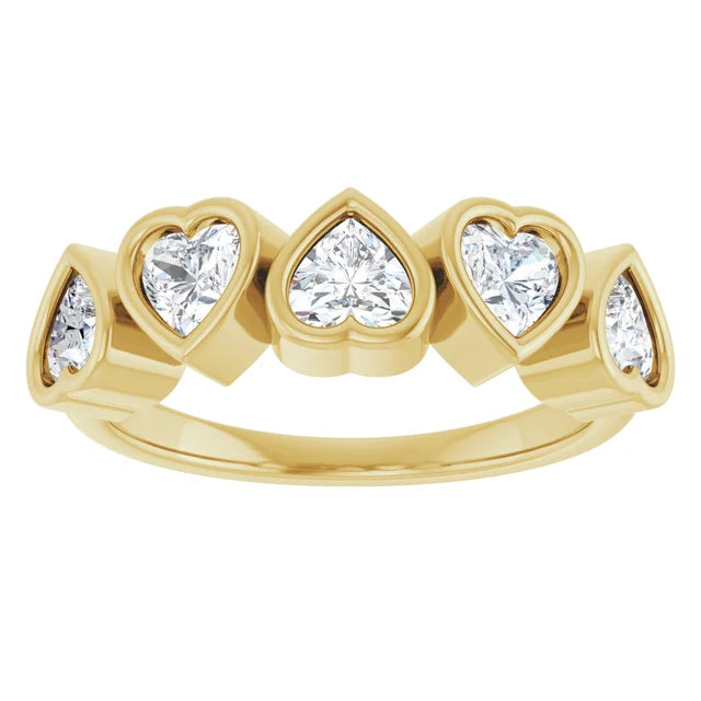 14K Gold Natural White Sapphire Ring