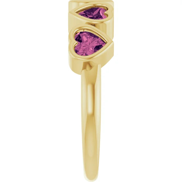 14K Gold Natural Pink Tourmaline Ring