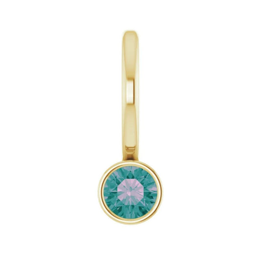 14K Gold Natural Alexandrite Pendant