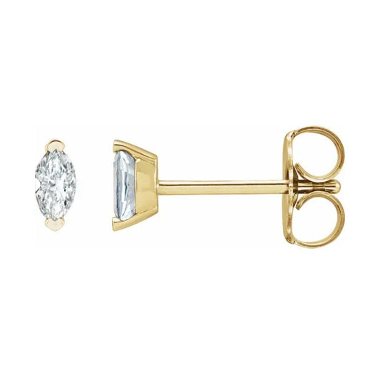 14K Gold Natural Diamond Earrings