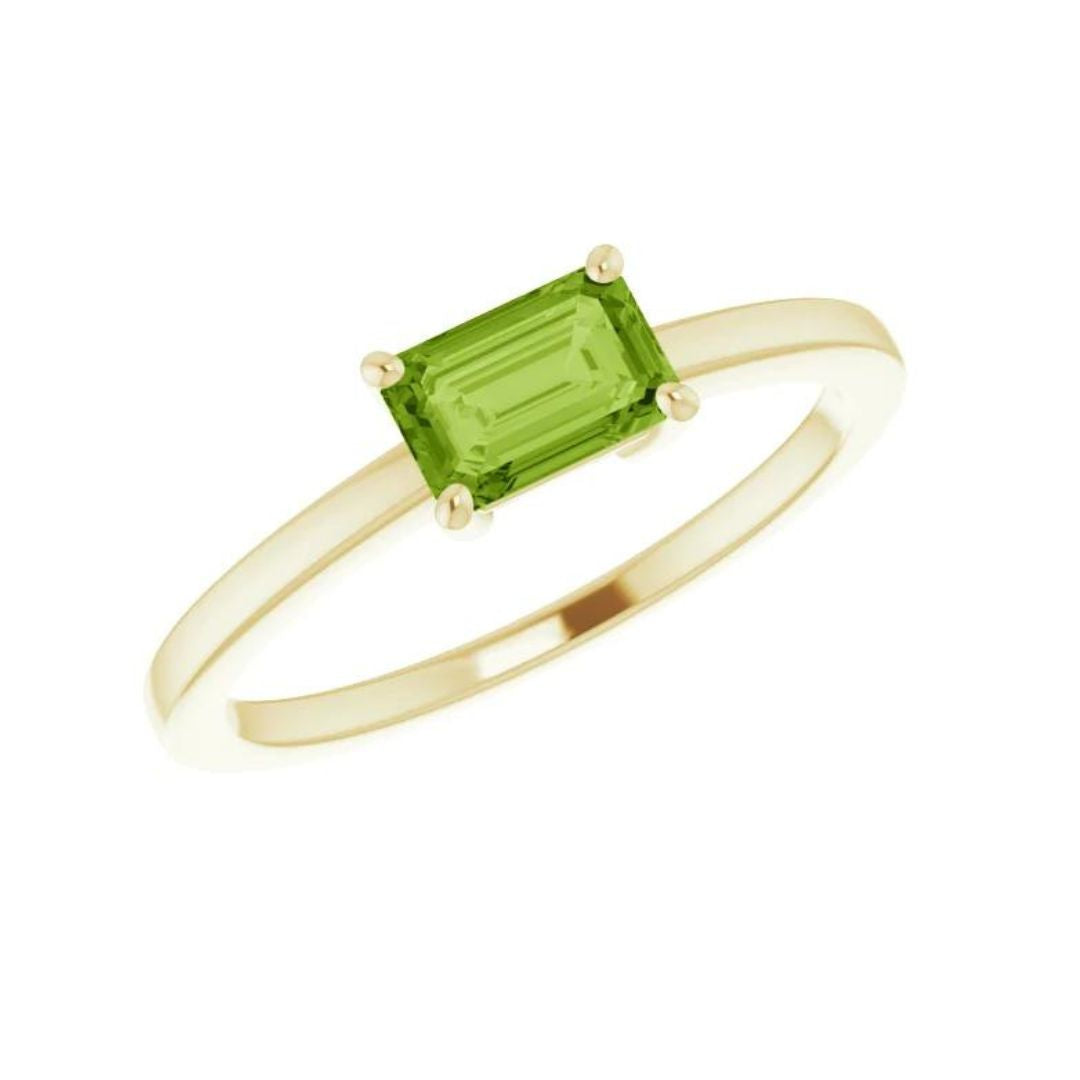 18K Gold Peridot Prosperity Ring