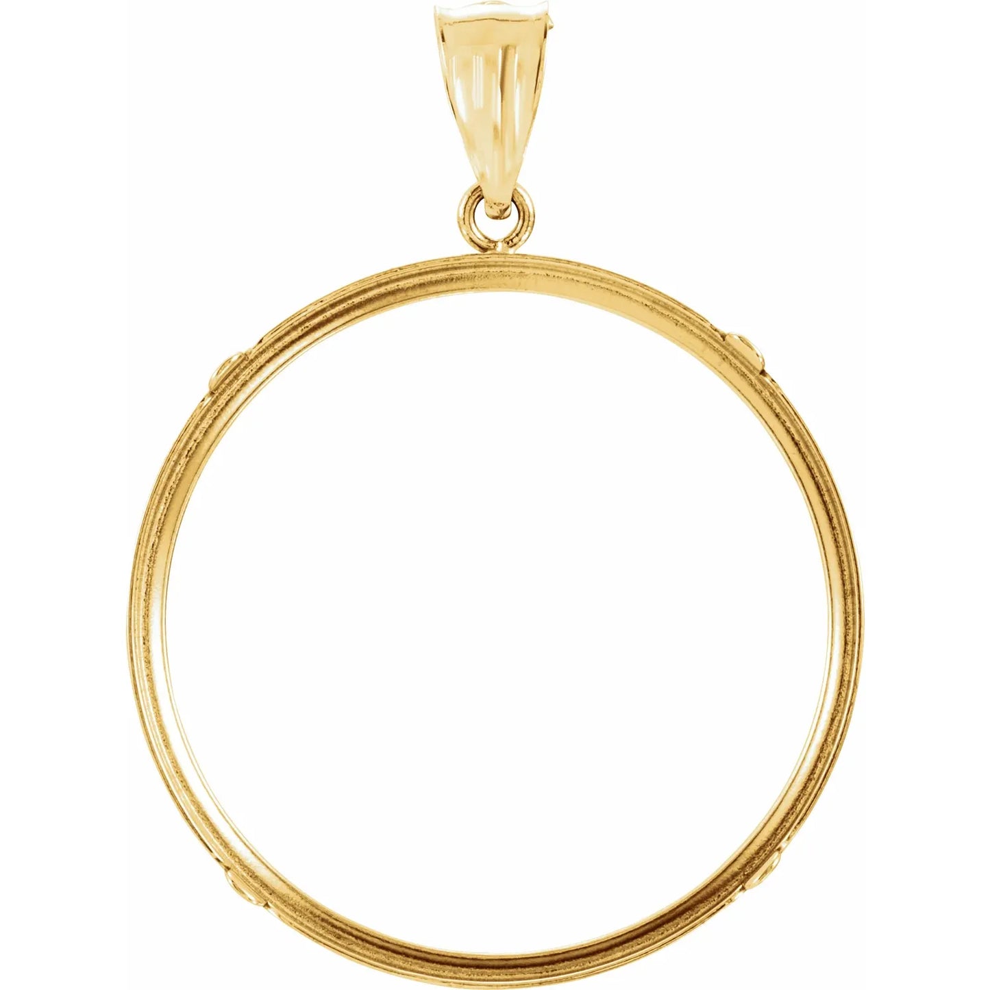 14K Gold Frame Pendant for 30x2.7 mm Coin