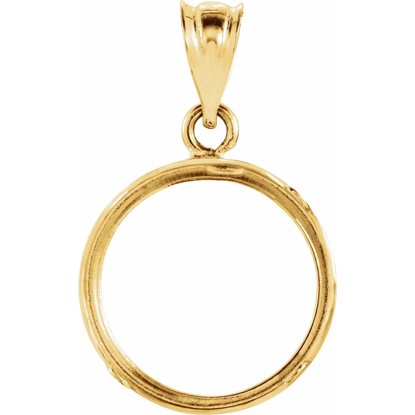 14K Gold Frame Pendant for 14x1 mm Coin