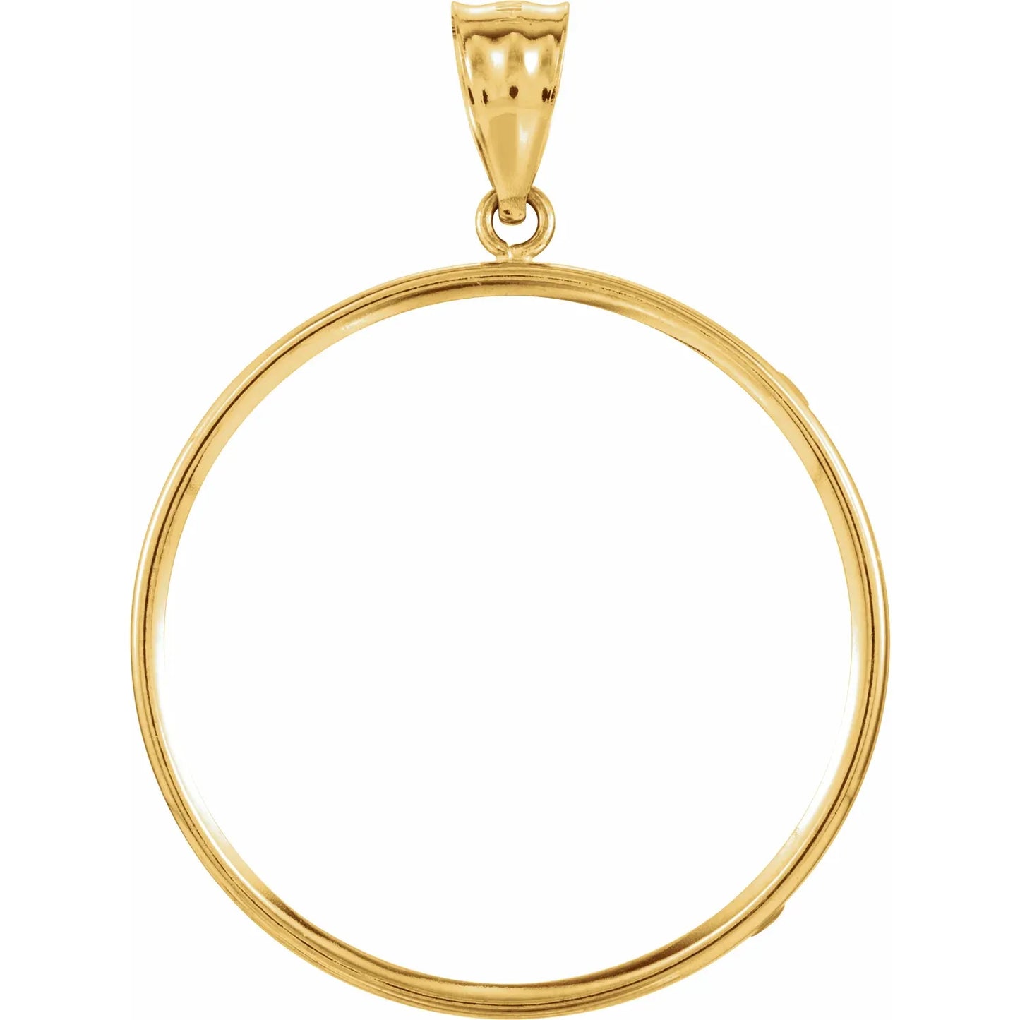 14K Gold Frame Pendant for 30x2.7 mm Coin