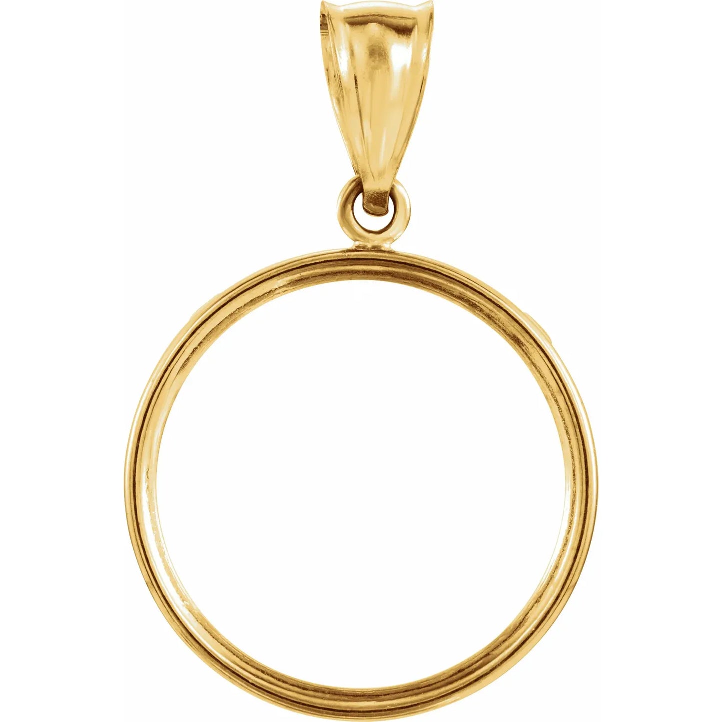 14K Gold Frame Pendant for 20x1.7 mm Coin