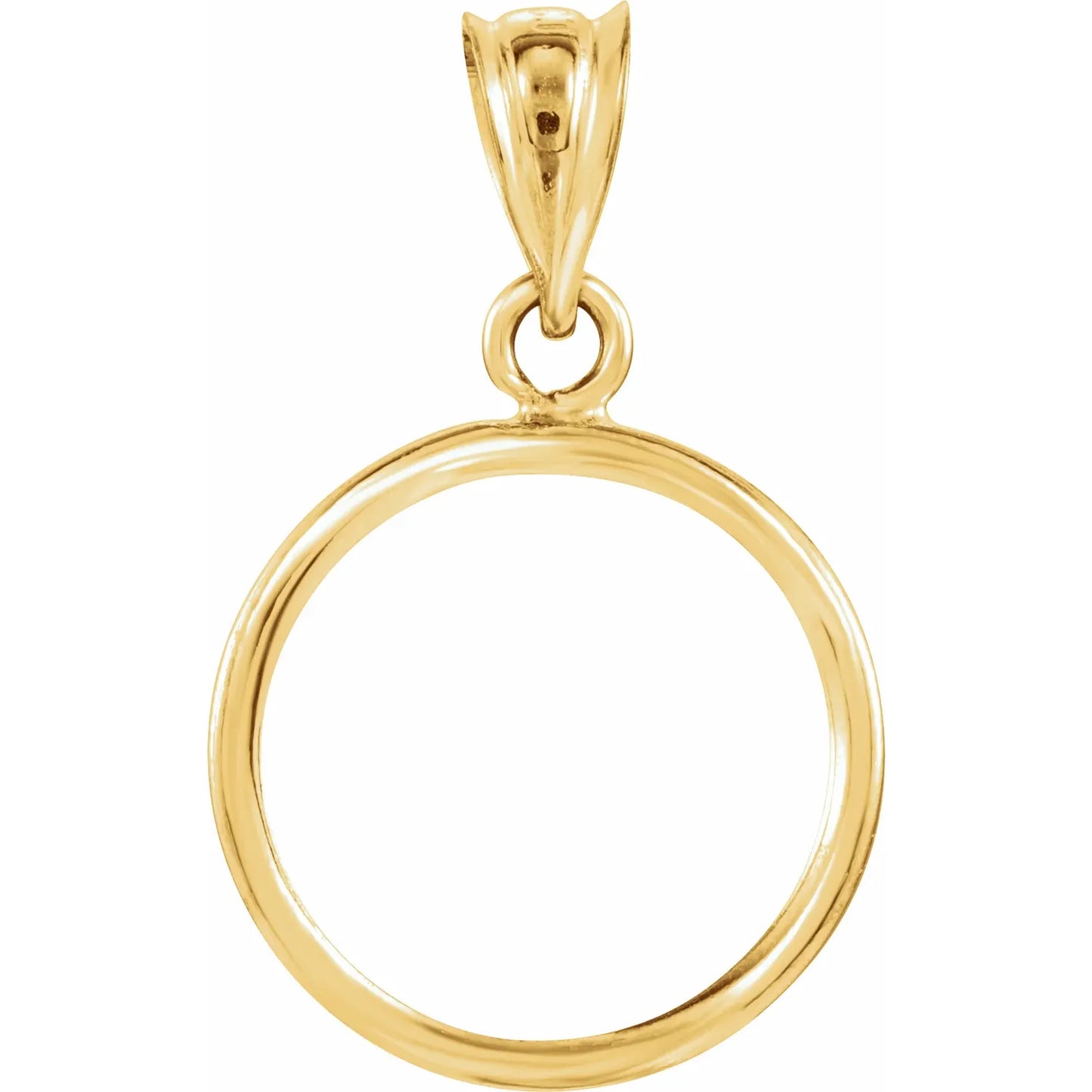 14K Gold Frame Pendant for 14x1 mm Coin