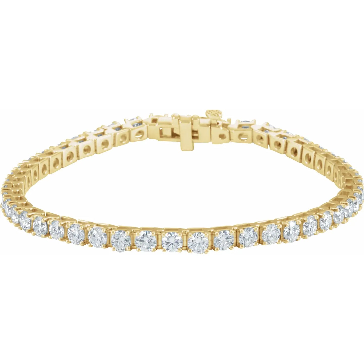 18K Gold Natural Diamond Line Bracelet