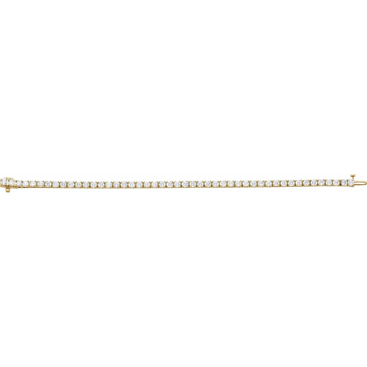 18K Gold Natural Diamond Line Bracelet