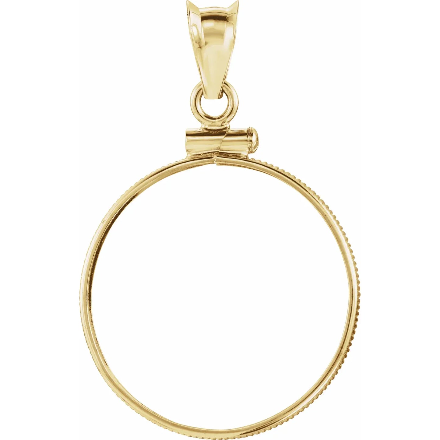 14K Gold Frame Pendant for 22x1.8 mm Coin