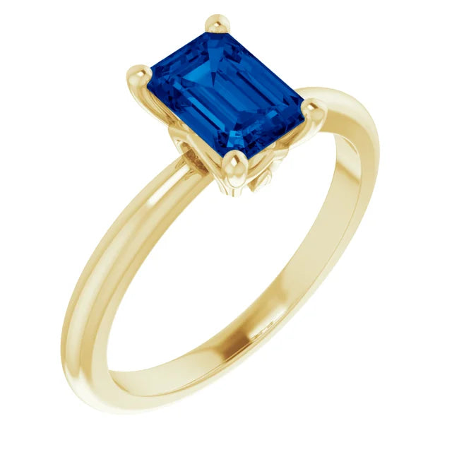 18K Gold Natural Sapphire Ring