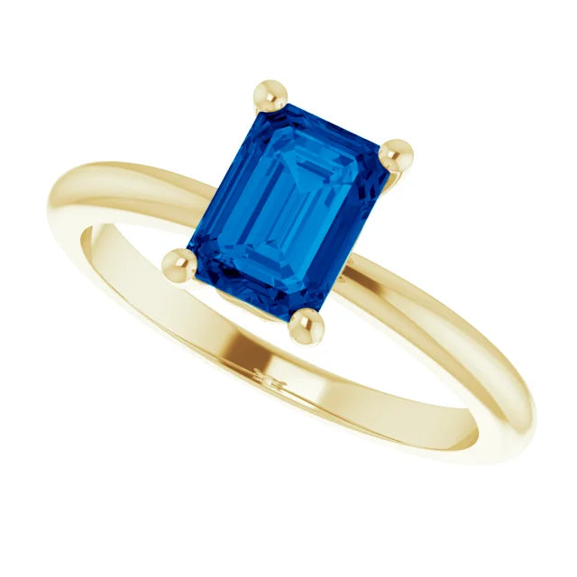 18K Gold Natural Sapphire Ring