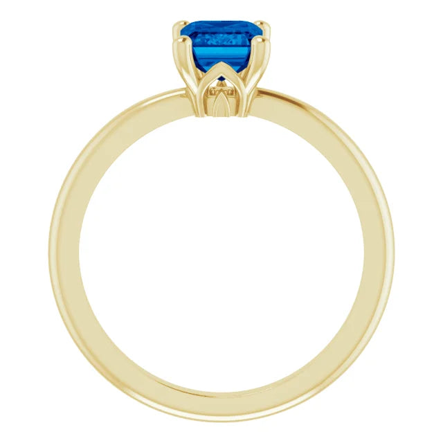 18K Gold Natural Sapphire Ring