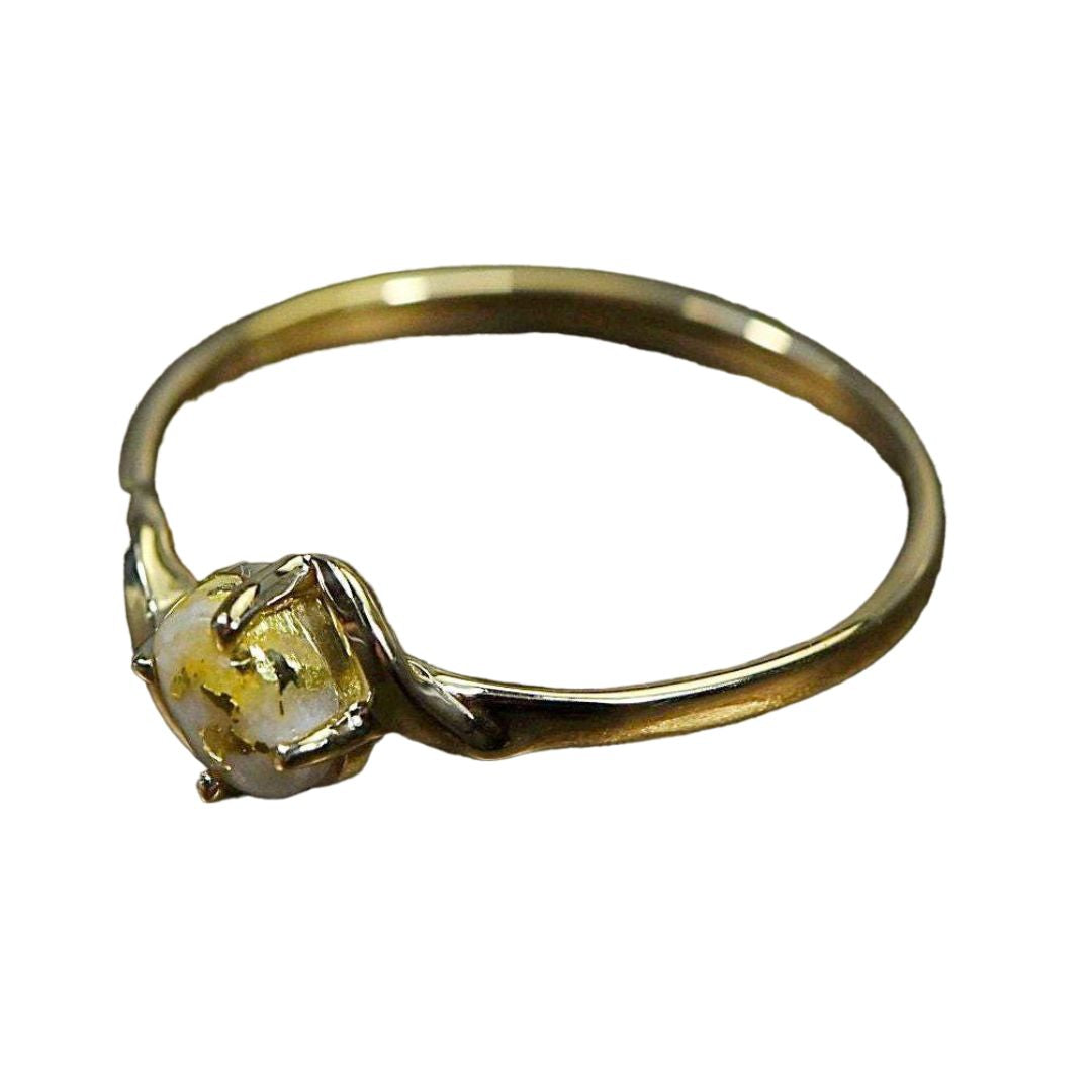 Gold Quartz Ladies Ring