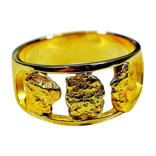 Gold Nugget Men's Ring