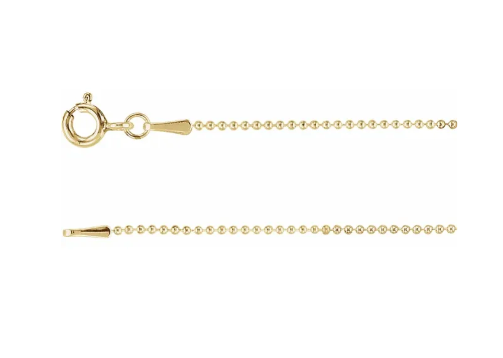 1/10OZ 24K Canadian Gold Maple Leaf Coin with 14K Frame and 1 mm 18" Bead Chain DEAL
