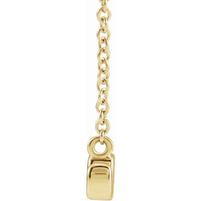 14K Gold Petite Mom Script Necklace