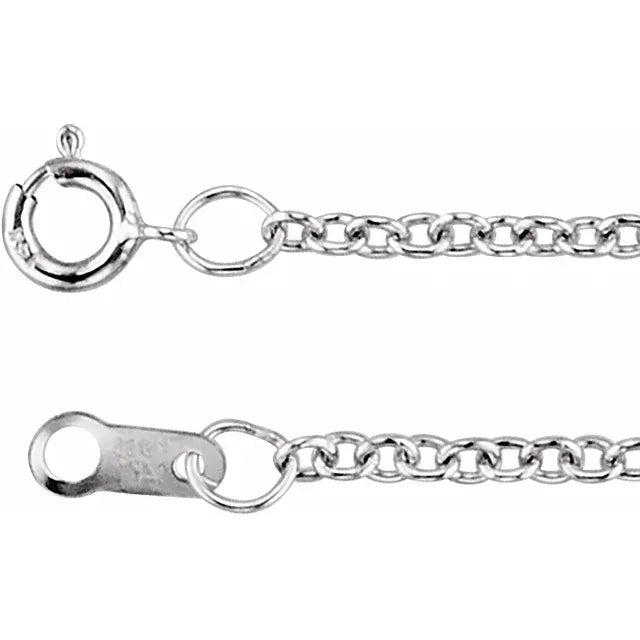 14K White Gold 1.5 mm Cable Chain