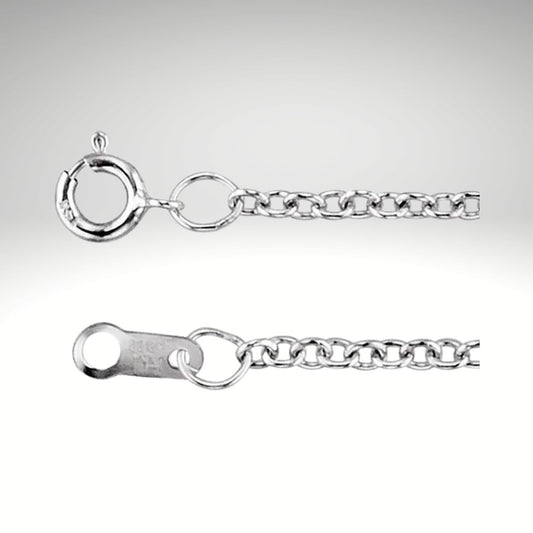 14K White Gold 1.5 mm Cable Chain