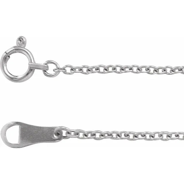 18K White Gold 1.5 mm Cable Chain