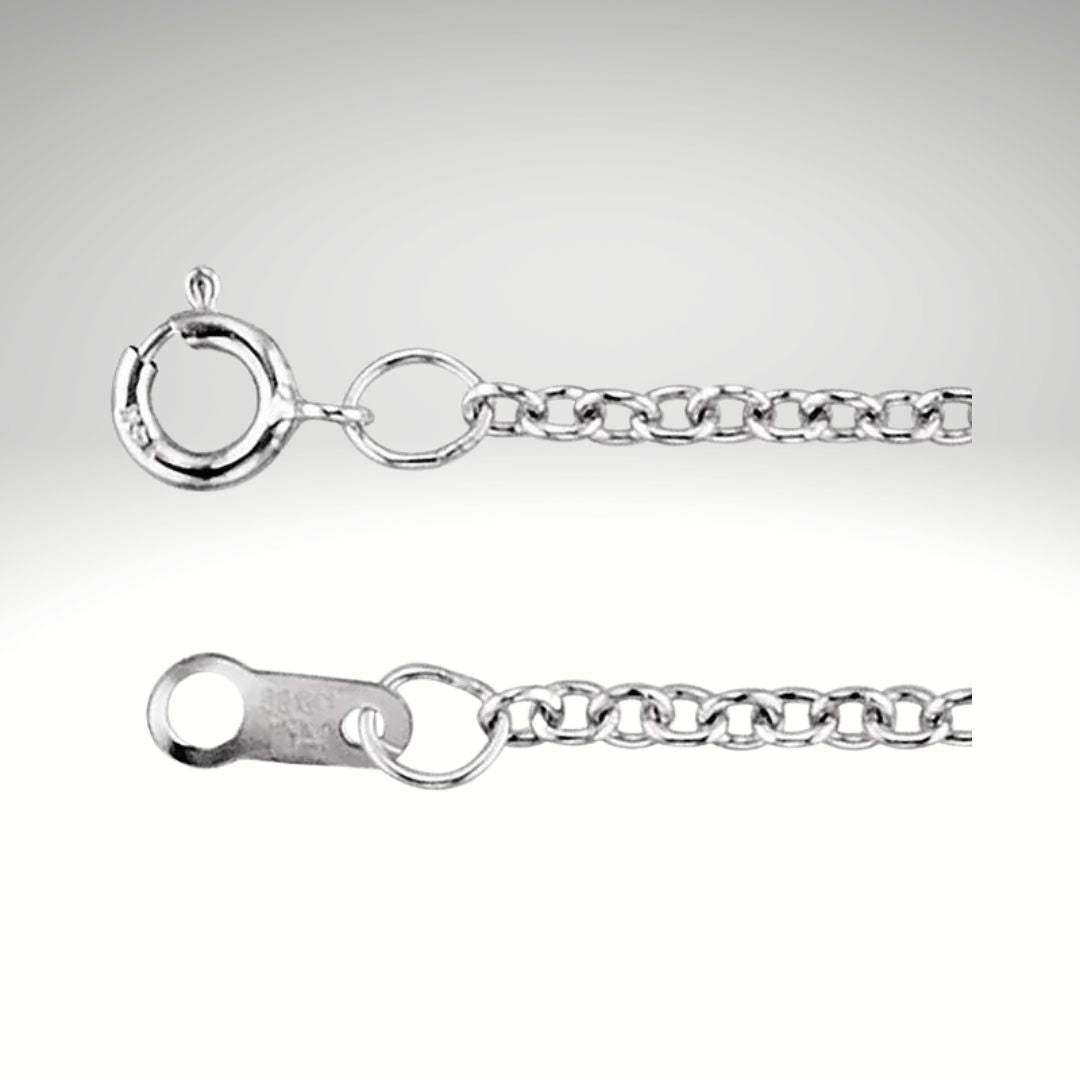 18K White Gold 1.5 mm Cable Chain