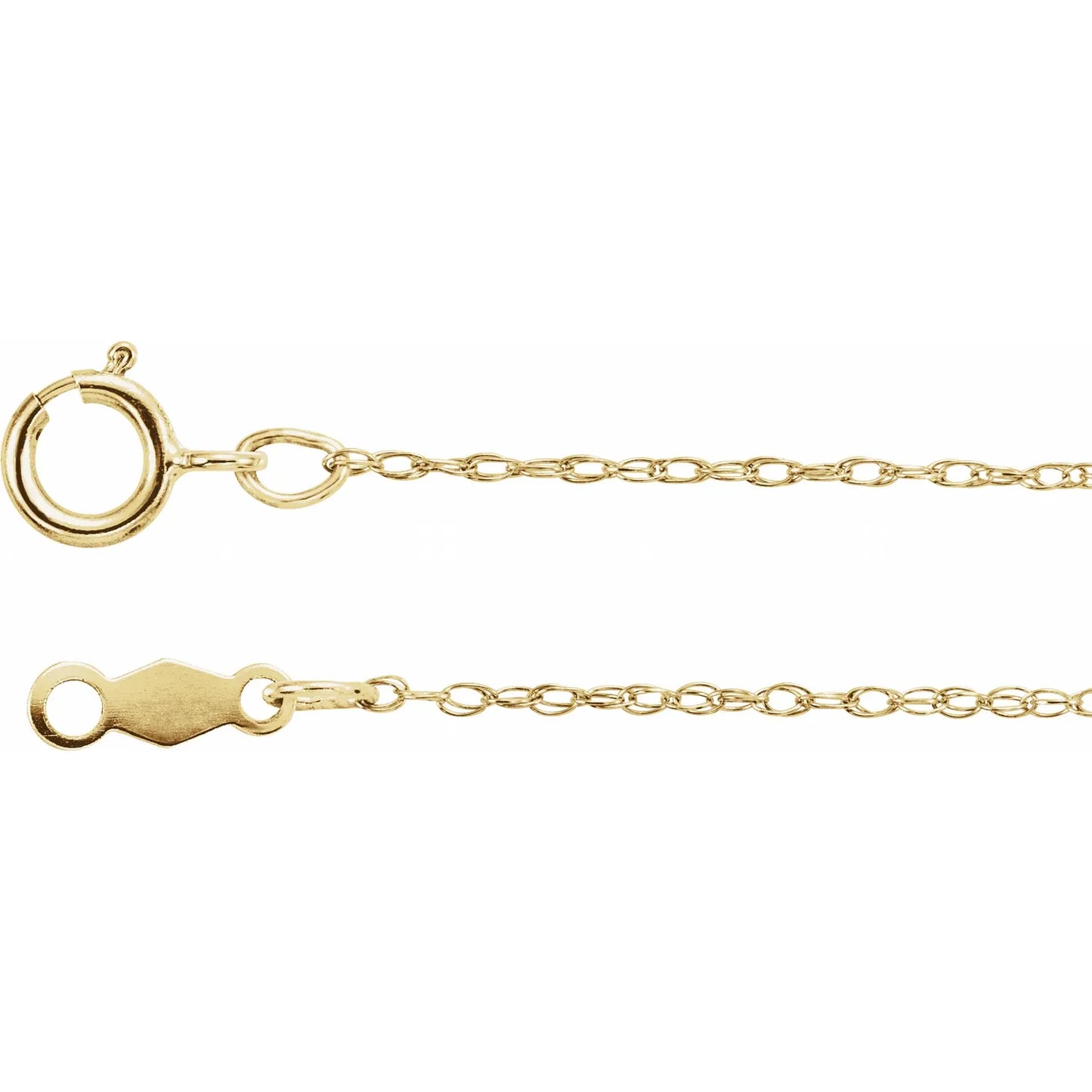 18K Yellow Gold Rope Chain .85 mm