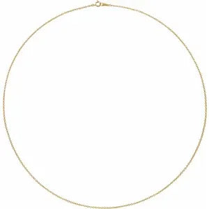 18K Yellow 1.5 mm Cable Chain