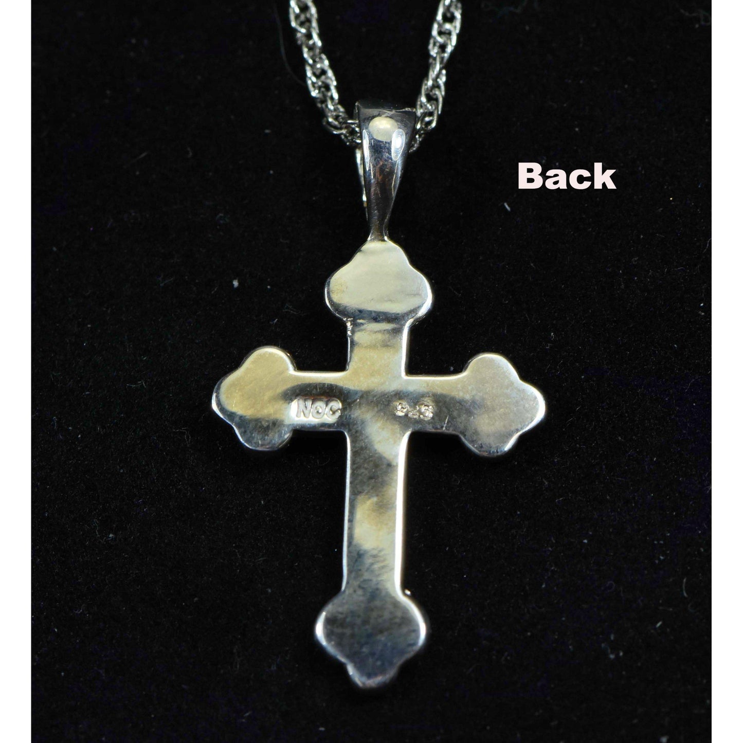 Gold Nugget Cross - Sterling Silver - PCR7NSS - Hand Made "Orocal" Jewelry-Destination Gold Detectors