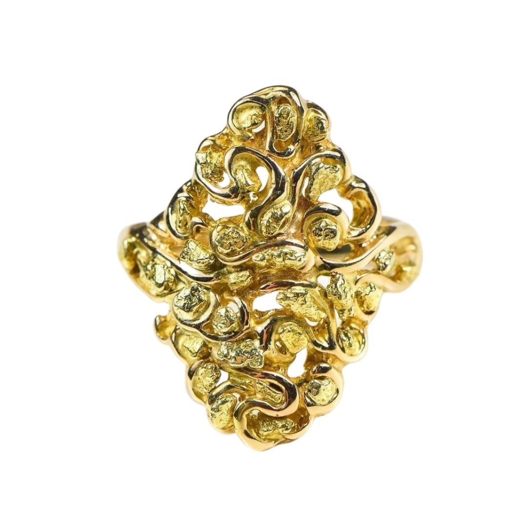 Gold Nugget Ladies Ring - RL239-Destination Gold Detectors