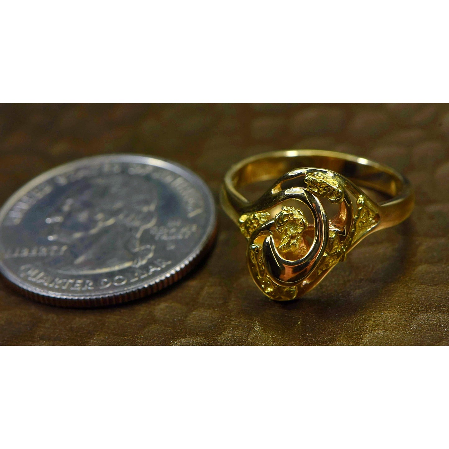 Gold Nugget Ladies Ring - RL254-Destination Gold Detectors