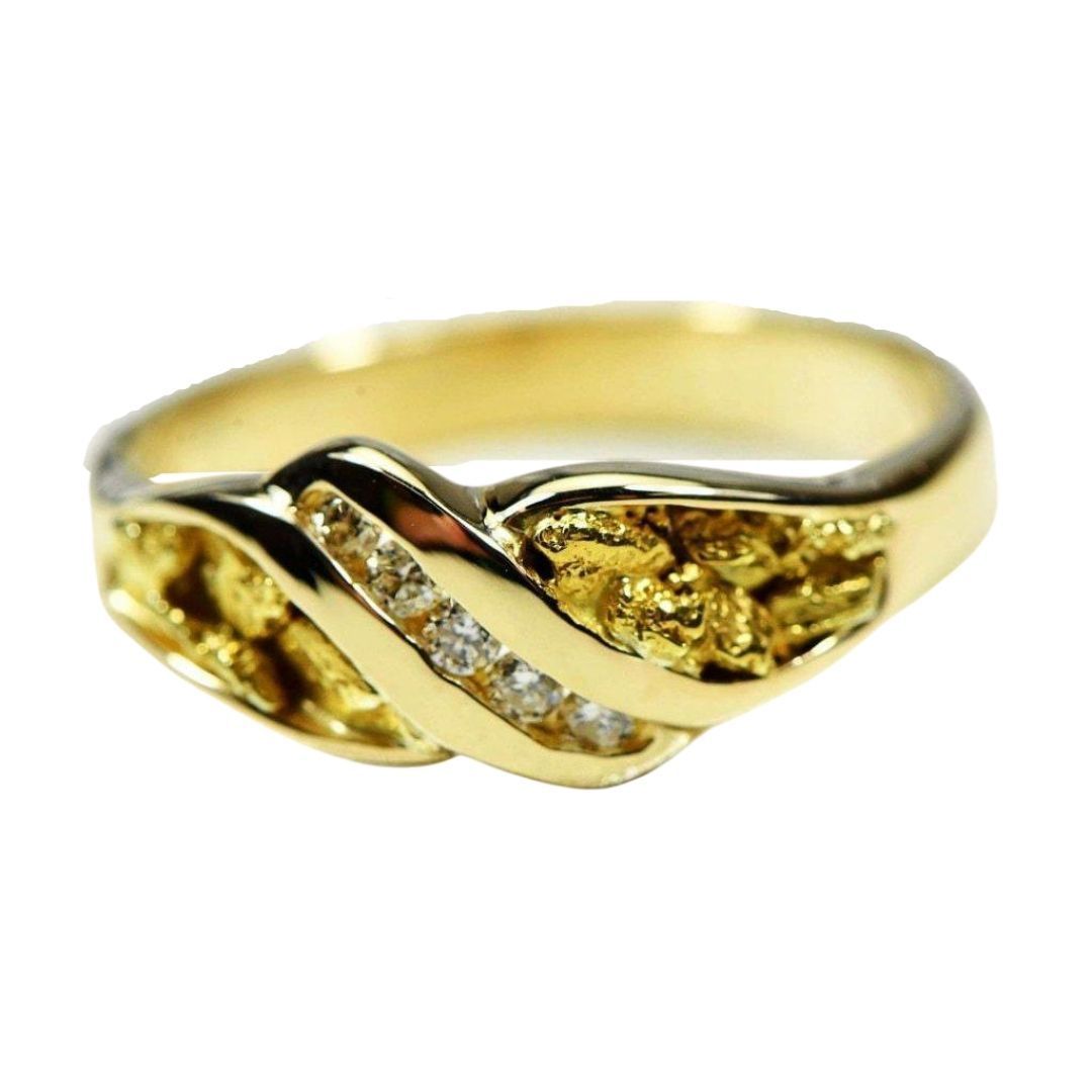 Gold Nugget Ladies Ring - RL612D10-Destination Gold Detectors
