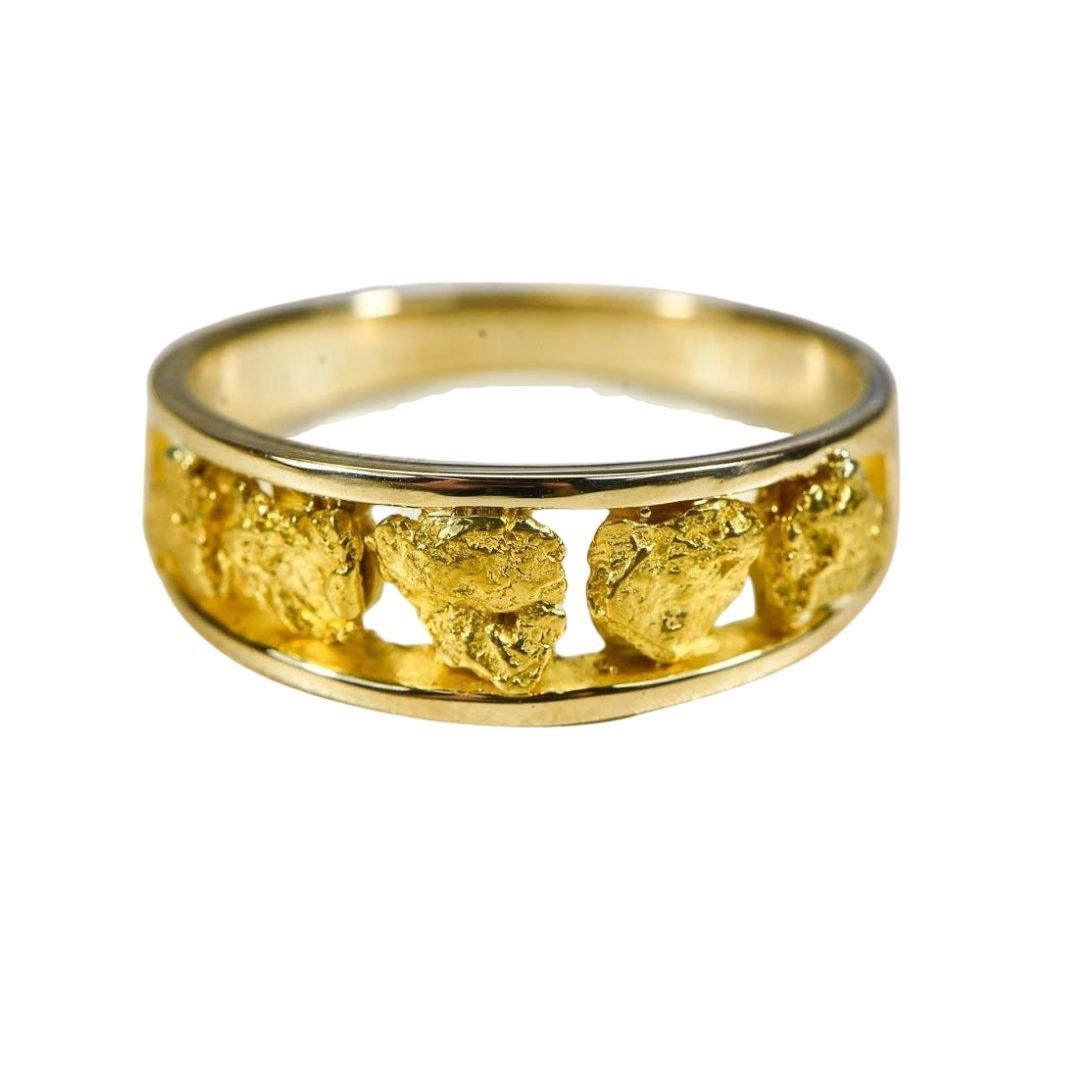 Gold Nugget Men's Ring - RM125/8MM-Destination Gold Detectors