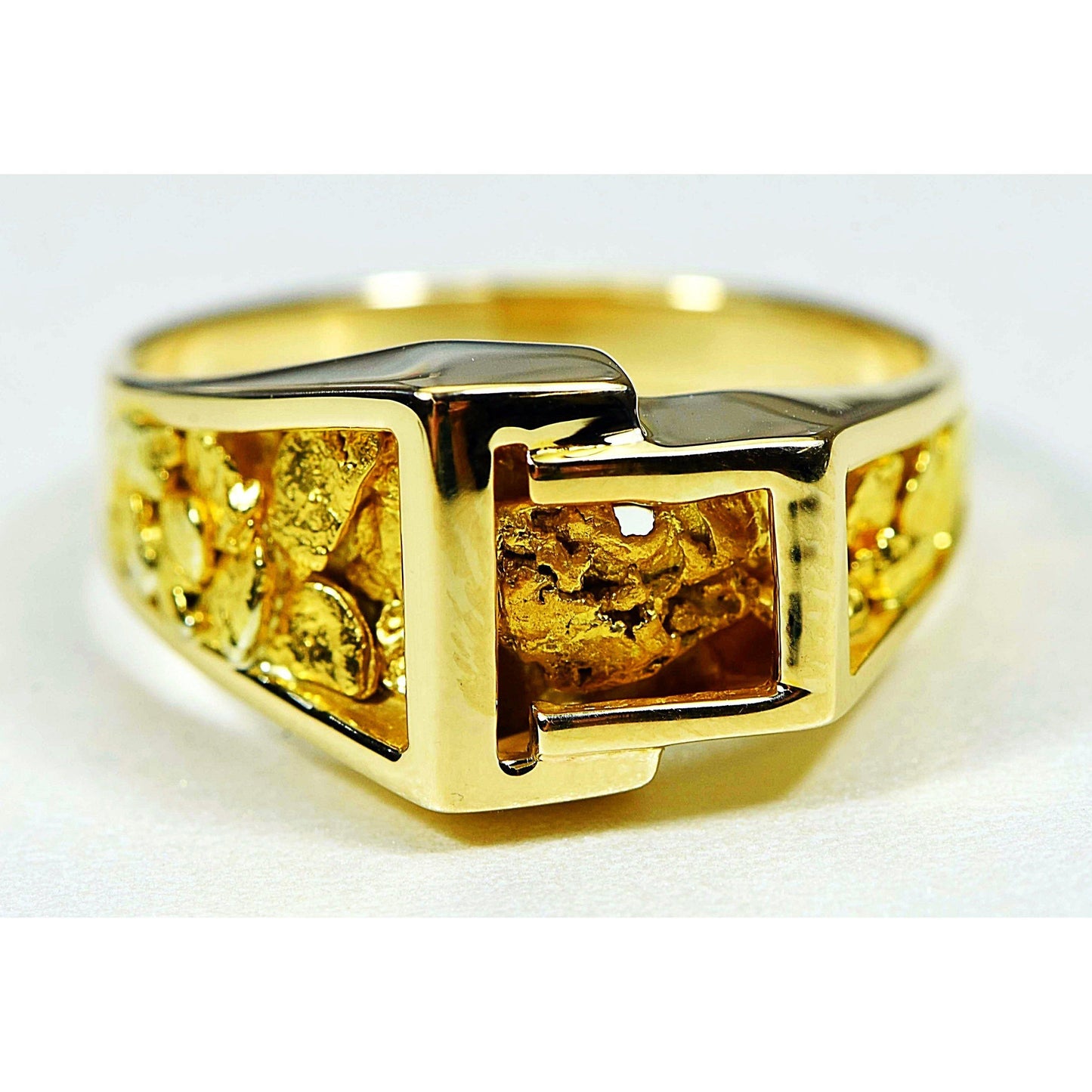 Gold Nugget Men's Ring - RM164-Destination Gold Detectors