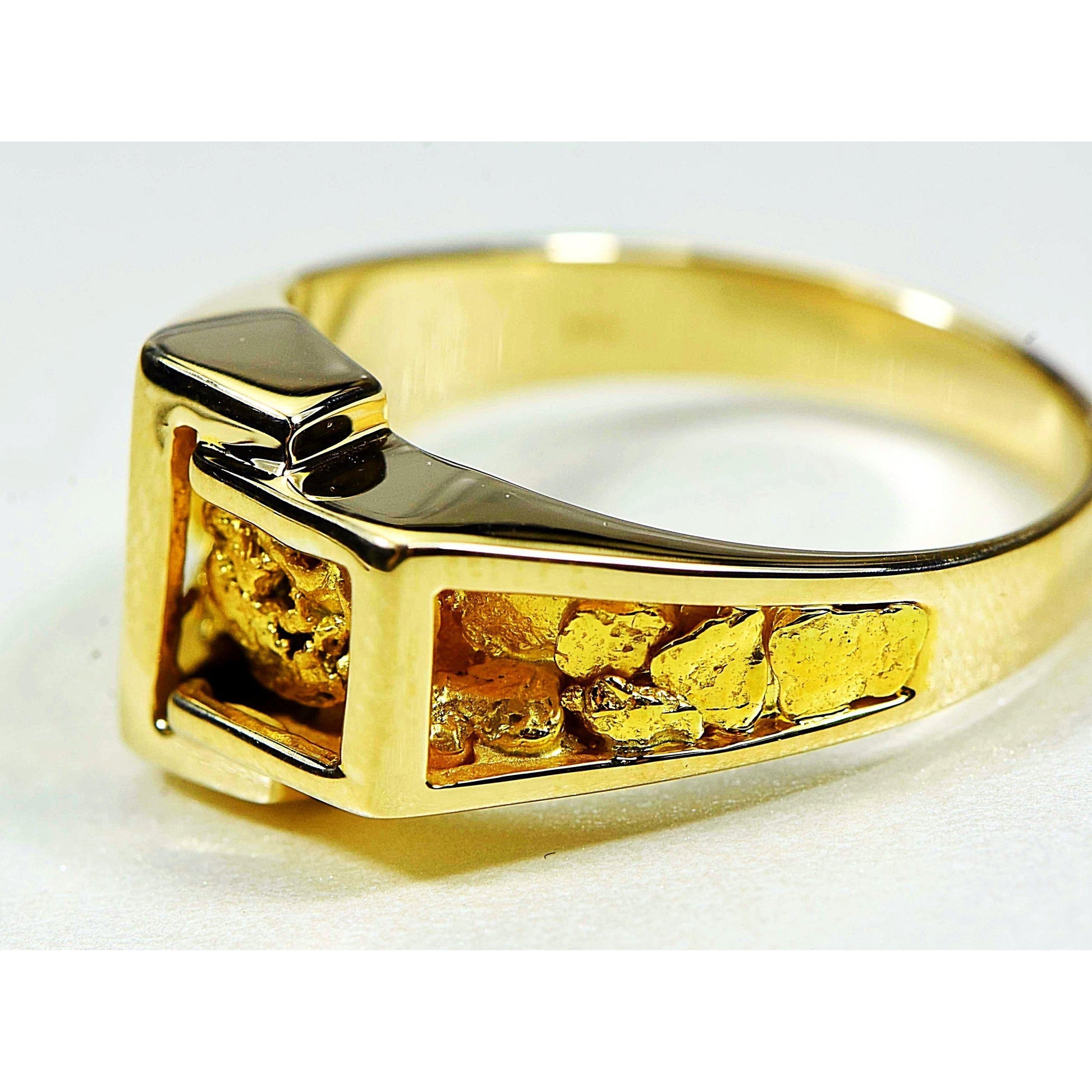 Gold Nugget Men's Ring - RM164-Destination Gold Detectors
