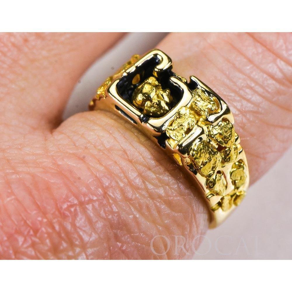 Gold Nugget Men's Ring - RM176-Destination Gold Detectors