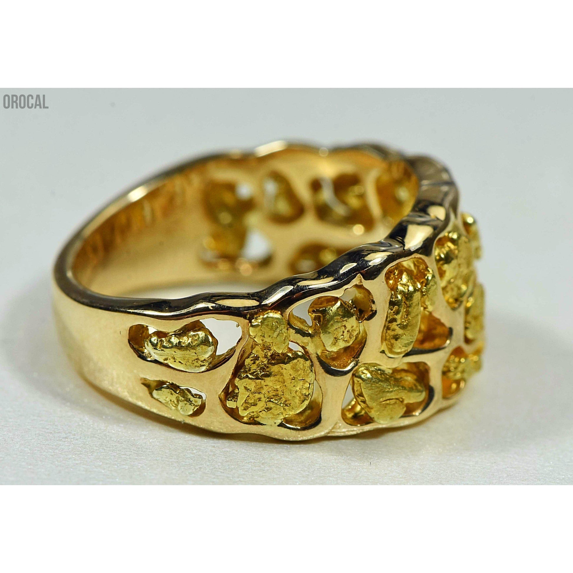 Gold Nugget Men's Ring - RM184-Destination Gold Detectors