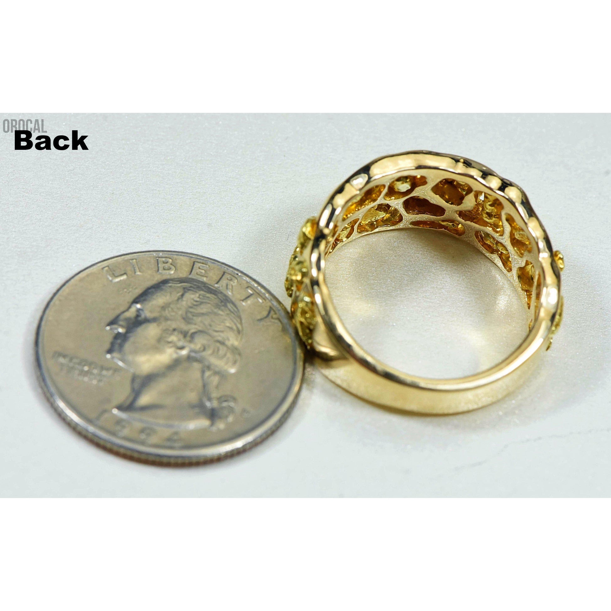 Gold Nugget Men's Ring - RM184-Destination Gold Detectors