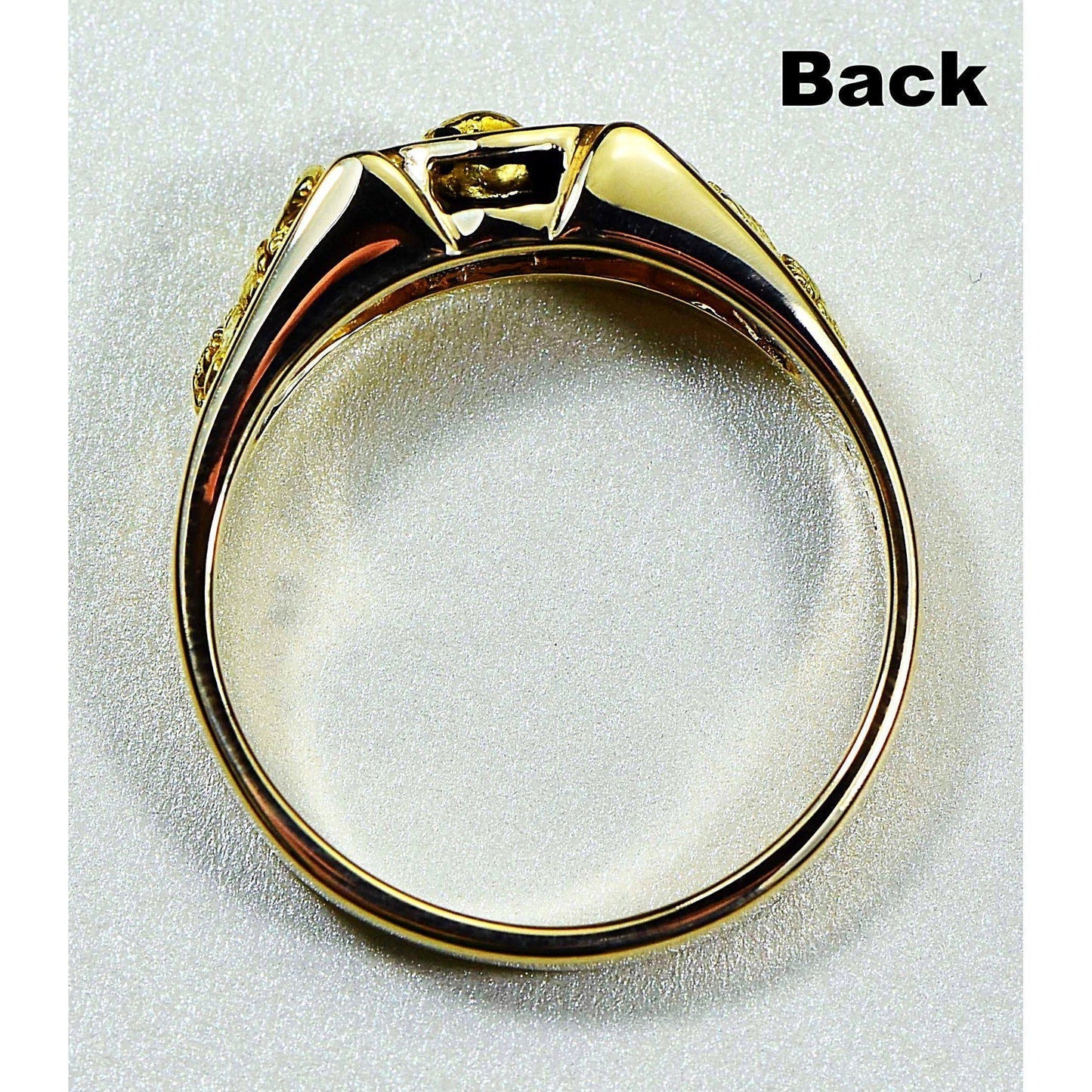 Gold Nugget Men's Ring - RM206-Destination Gold Detectors