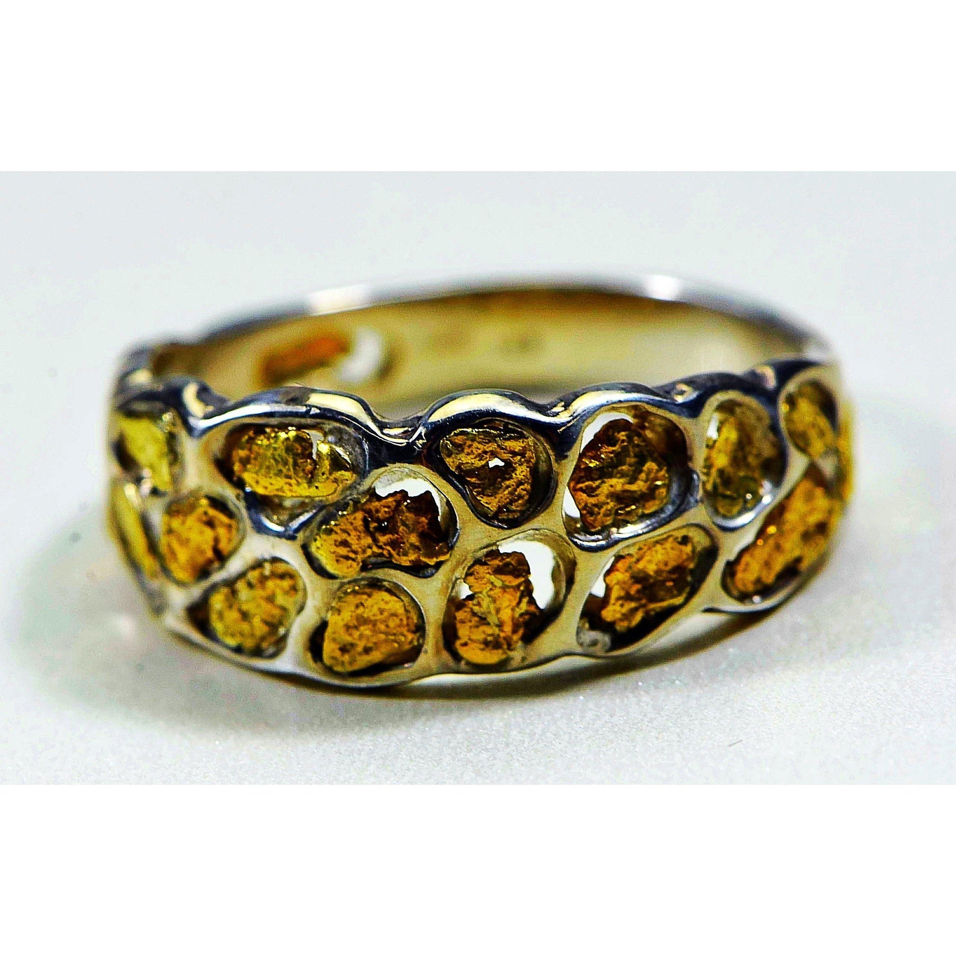 Gold Nugget Men's Ring - RM210NSS-Destination Gold Detectors