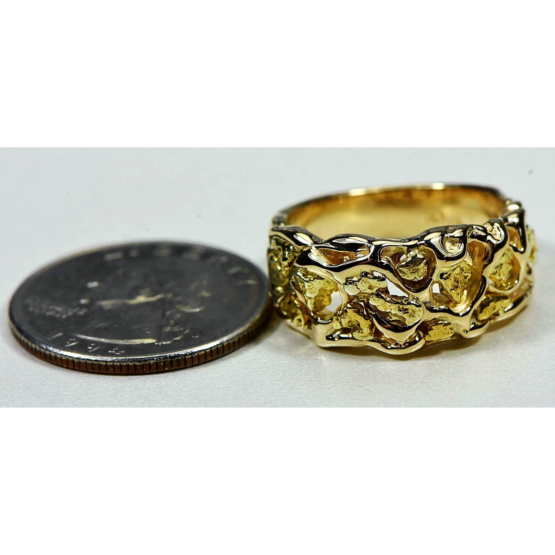 Gold Nugget Men's Ring RM212-Destination Gold Detectors