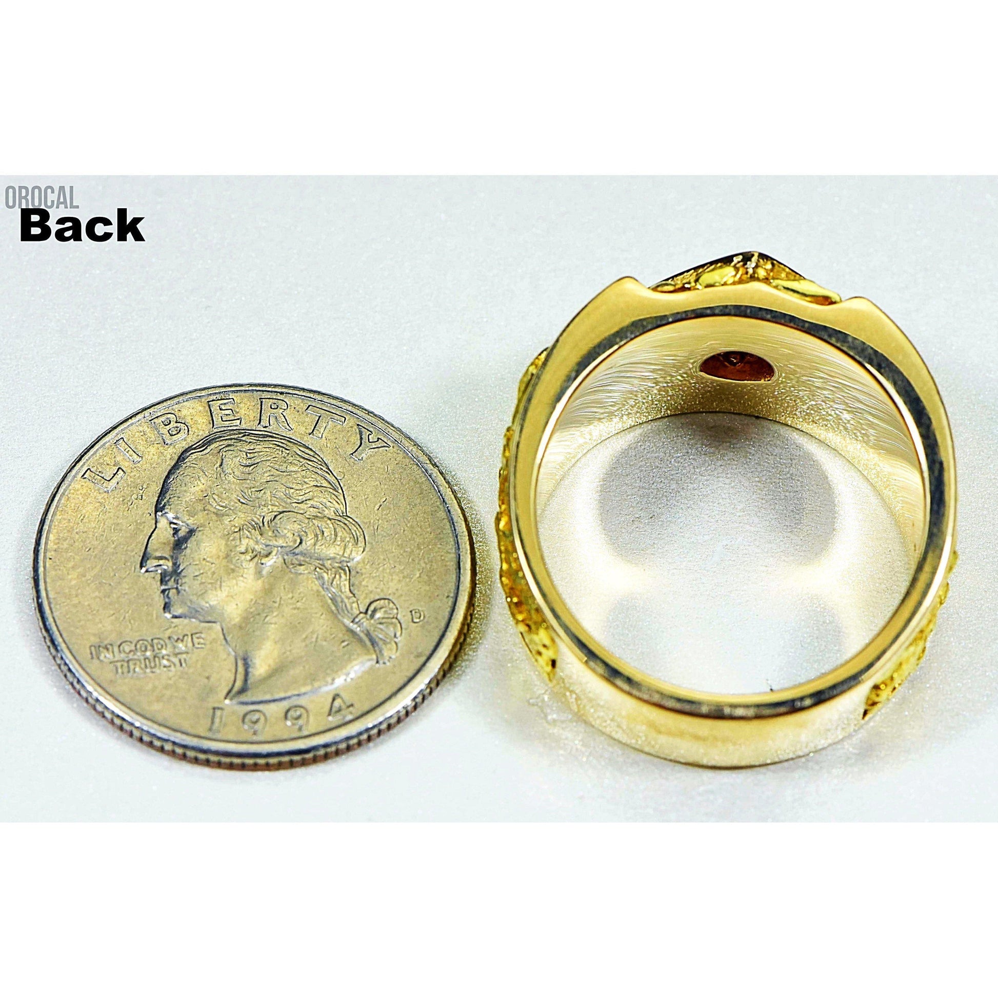 Gold Nugget Men's Ring - RM315-Destination Gold Detectors