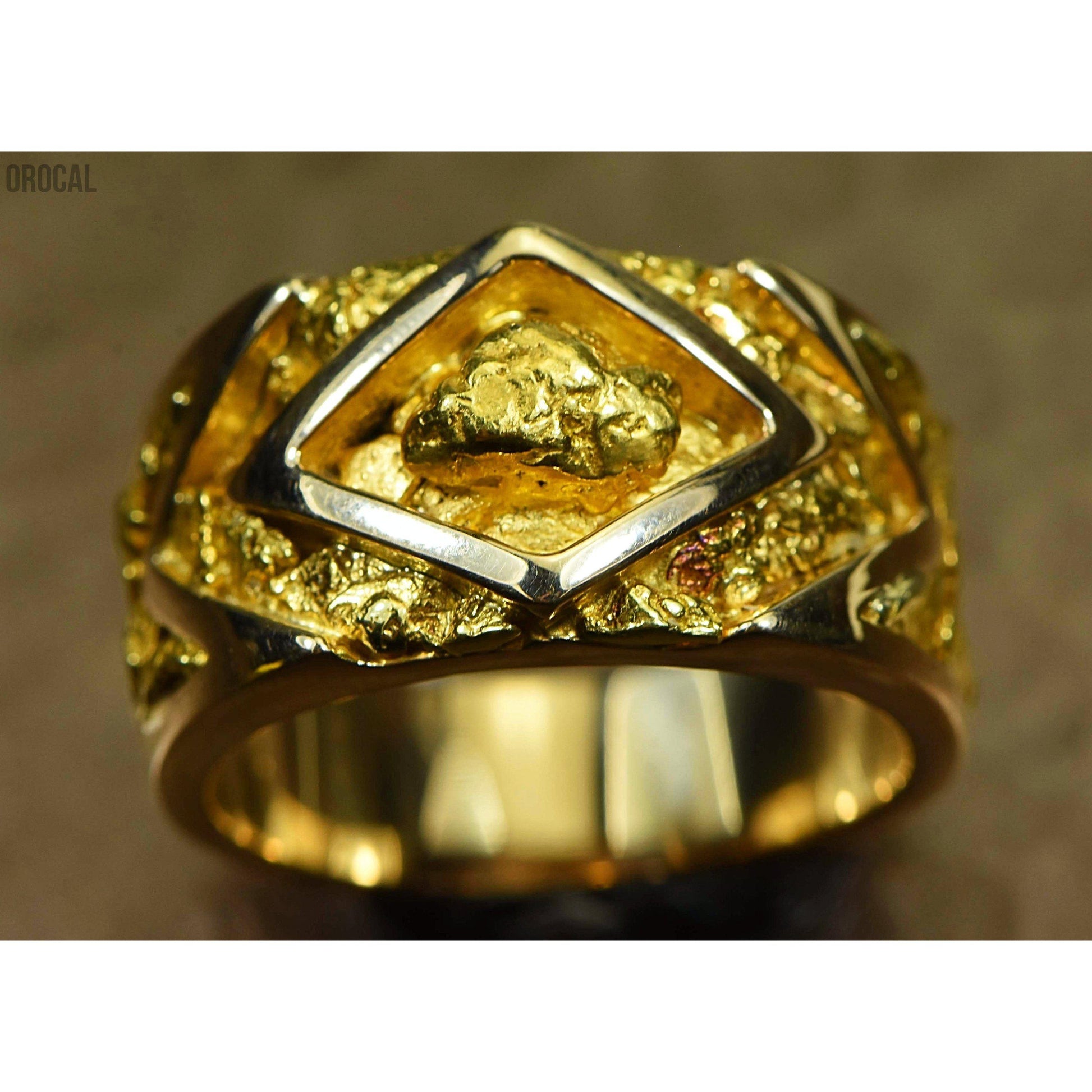 Gold Nugget Men's Ring - RM315-Destination Gold Detectors