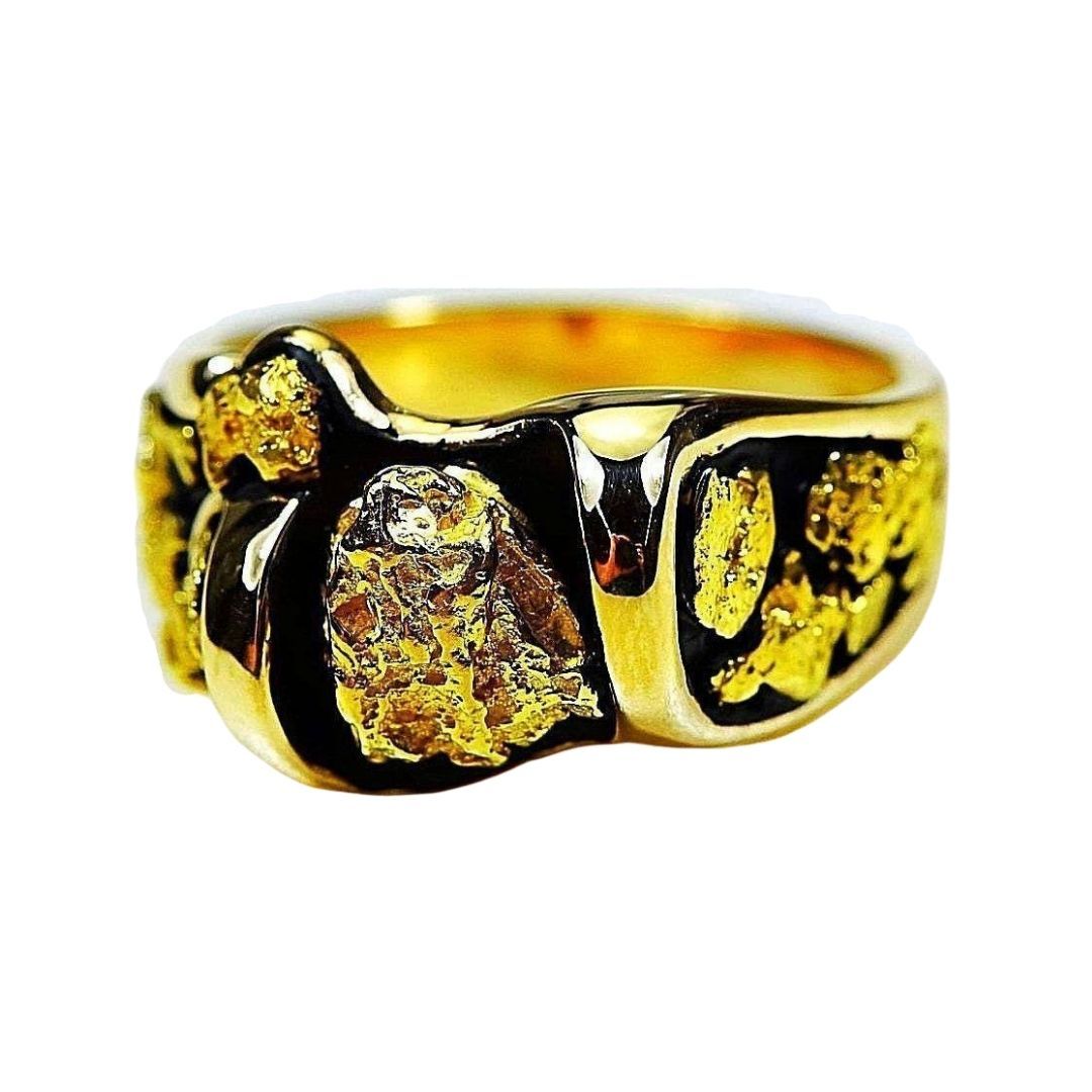 Gold Nugget Men's Ring - RM490-Destination Gold Detectors