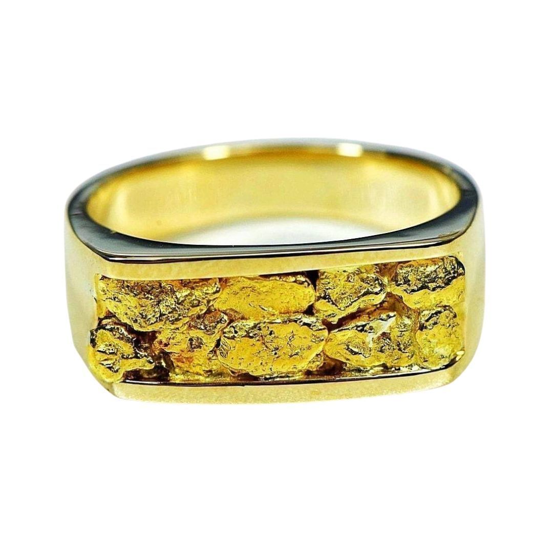 Gold Nugget Men's Ring - RM567N-Destination Gold Detectors