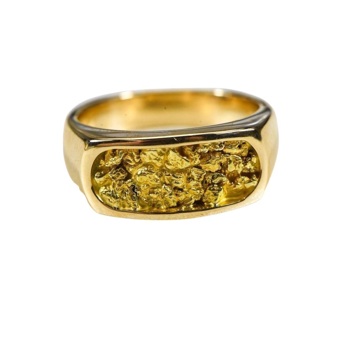 Gold Nugget Men's Ring - RM816N-Destination Gold Detectors
