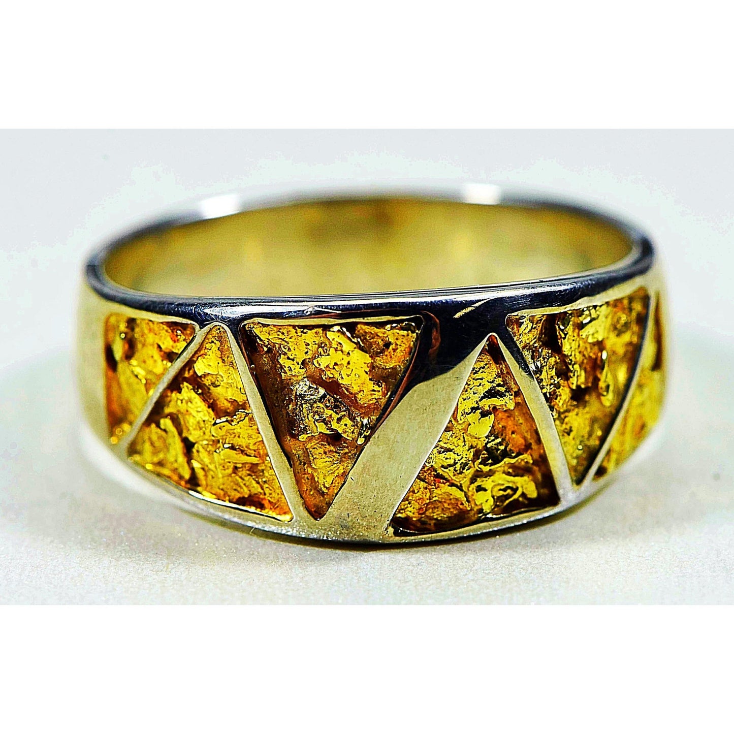 Gold Nugget Men's Ring - RM883NSS-Destination Gold Detectors