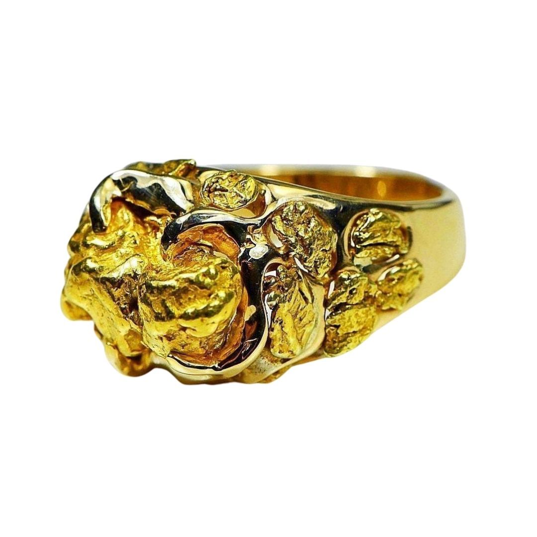 Gold Nugget Men's Ring - RMEN102-Destination Gold Detectors