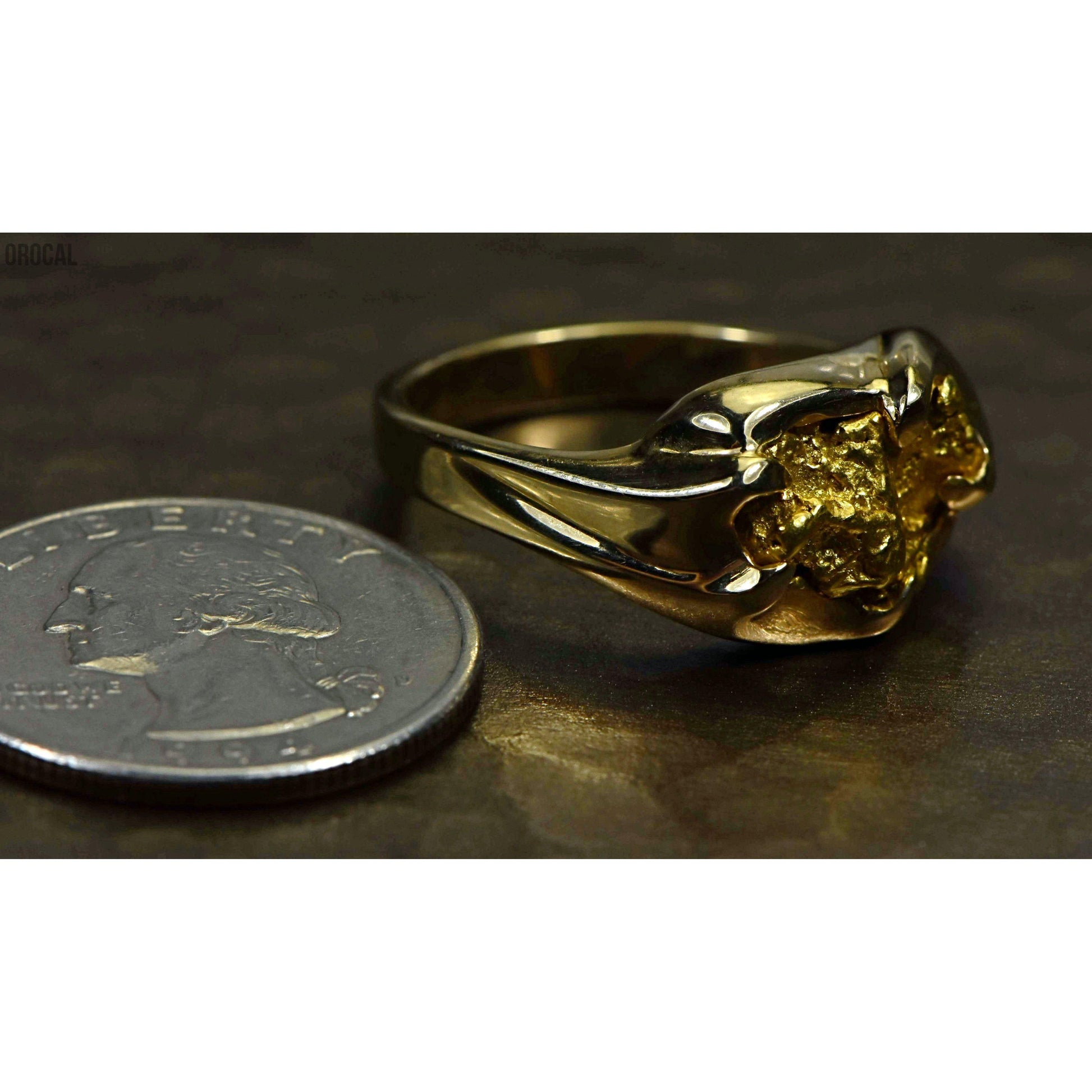 Gold Nugget Men's Ring - RMEN120-Destination Gold Detectors