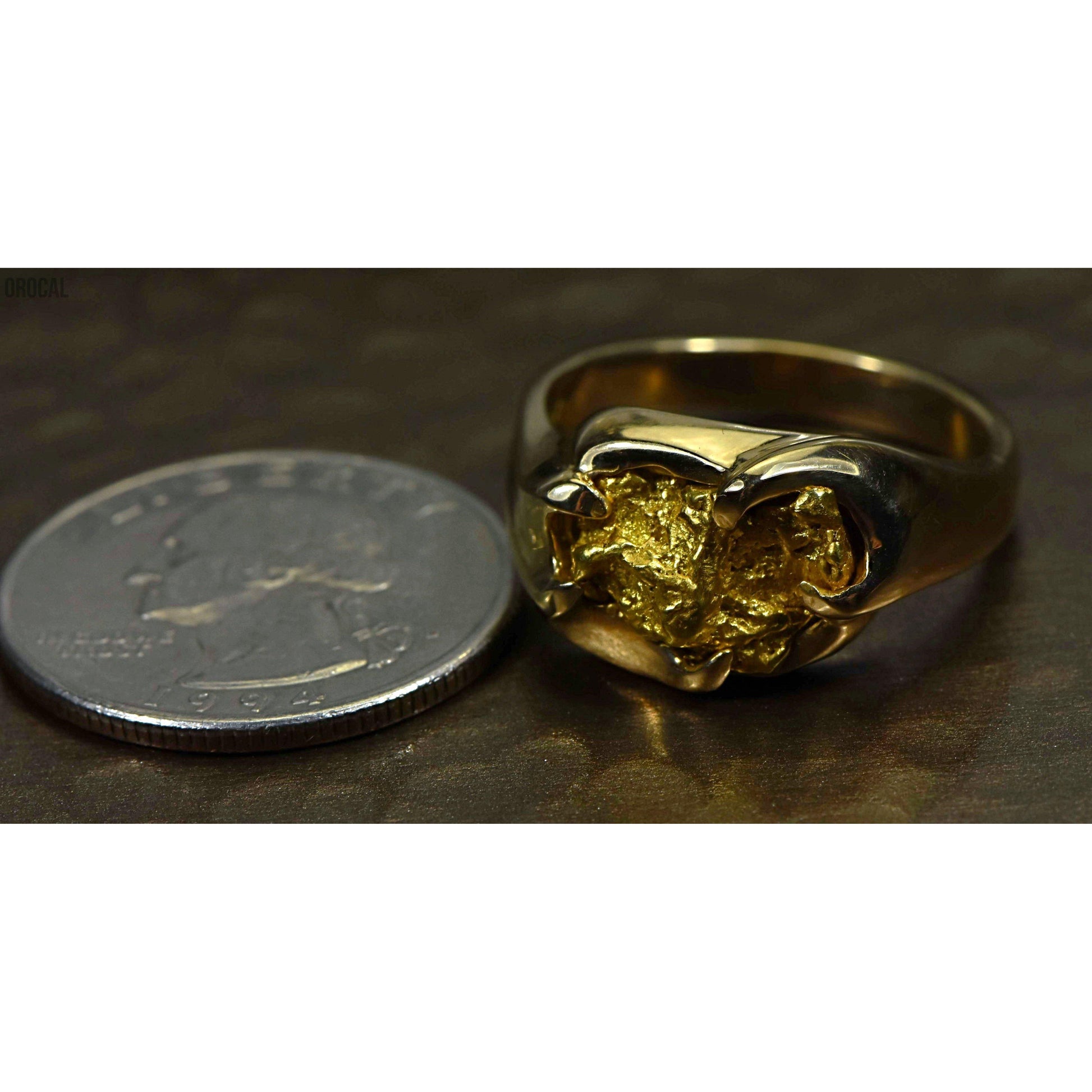 Gold Nugget Men's Ring - RMEN120-Destination Gold Detectors